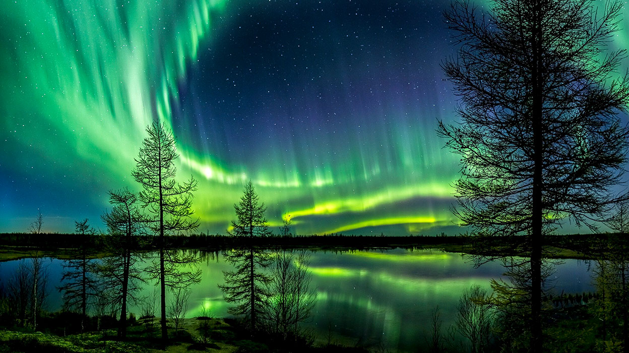 Círculo polar, Aurora boreal