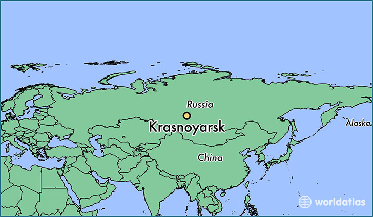 Mapa Krasnoyarsk, Rusia