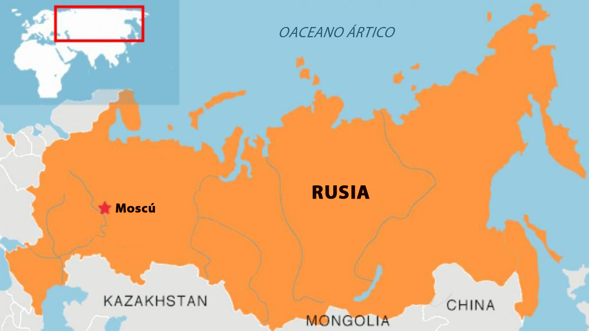 Mapa Moscú, Rusia