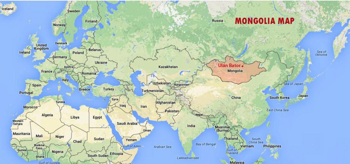 Mapa Ulán Bator, Mongolia